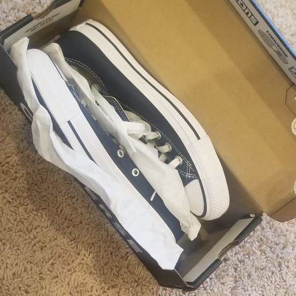 Blue Low Top Converse - Picture 3 of 7